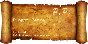Pungor Petra névjegykártya