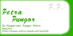 petra pungor business card